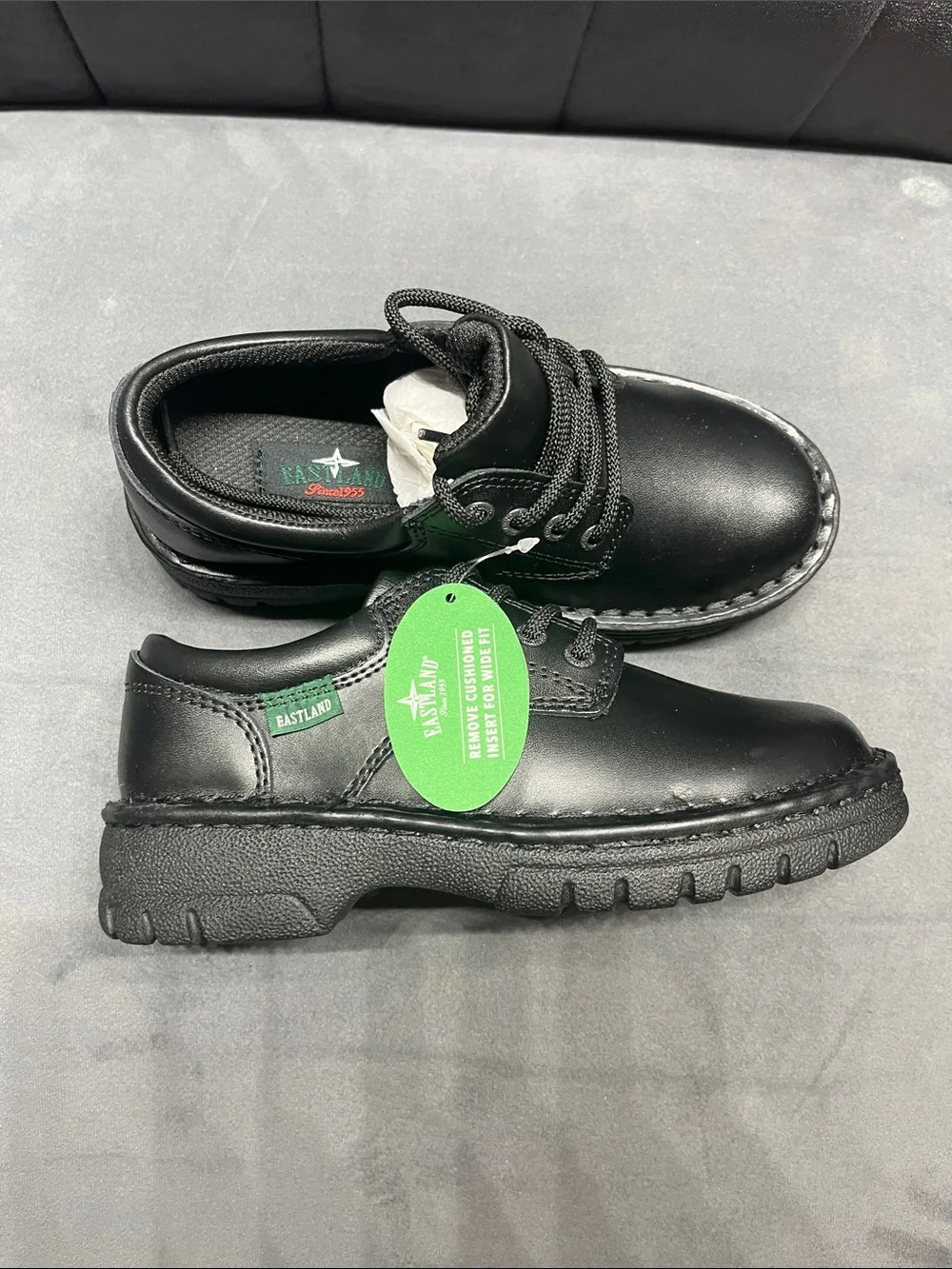 Eastland Kids Black Lace-Up Dress Shoes